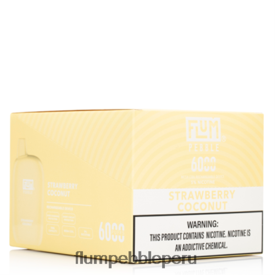 FLUM PEBBLES 6000 inhalaciones 10 paquetes coco fresa - Flum Pebble Vape Peru XDP2BH73