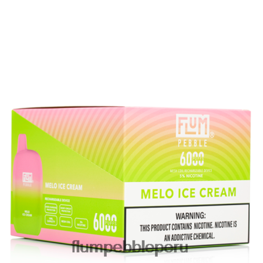 FLUM PEBBLES 6000 inhalaciones 10 paquetes helado de melocoton - Flum Pebble Mayoreo XDP2BH56