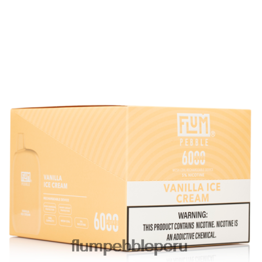 FLUM PEBBLES 6000 inhalaciones 10 paquetes helado de vainilla - Flum Pebble Flavors XDP2BH85