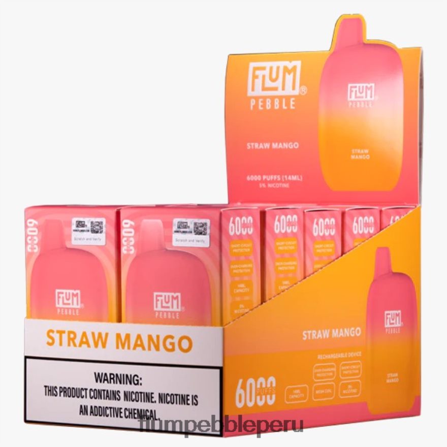 FLUM PEBBLES 6000 inhalaciones 10 paquetes mango de paja - Flum Pebble Vape Review XDP2BH69